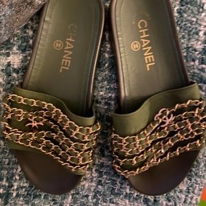 Authentic Chanel Chain Slides